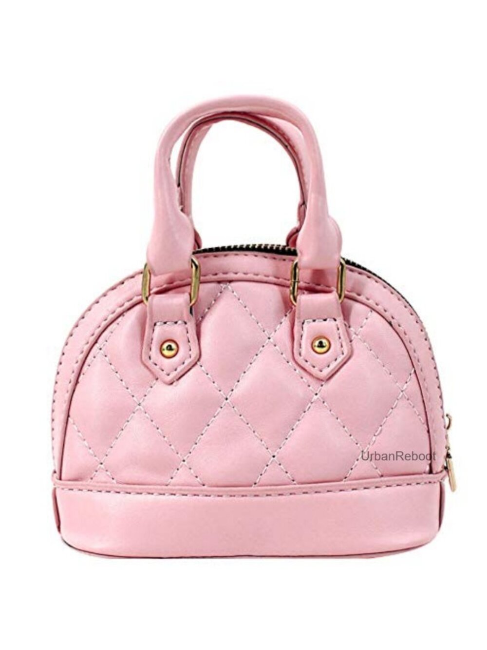 Mini Patent Leather Dome Satchel Crossbody Bag with Chain Strap